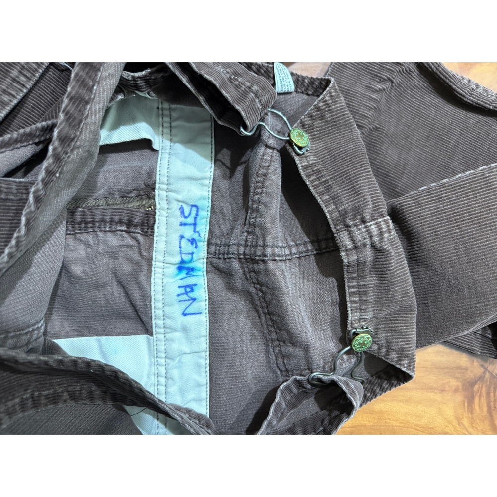 Vintage 70s Oskosh Unisex Overall Pants Men XS Womens S Corduroy Cotton Wide XX6 - Picture 6 of 8
